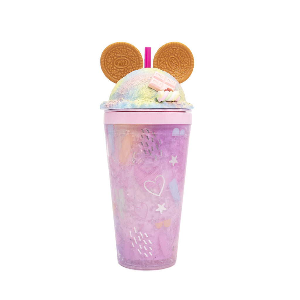 pink rainbow ice cream disney tumbler cup