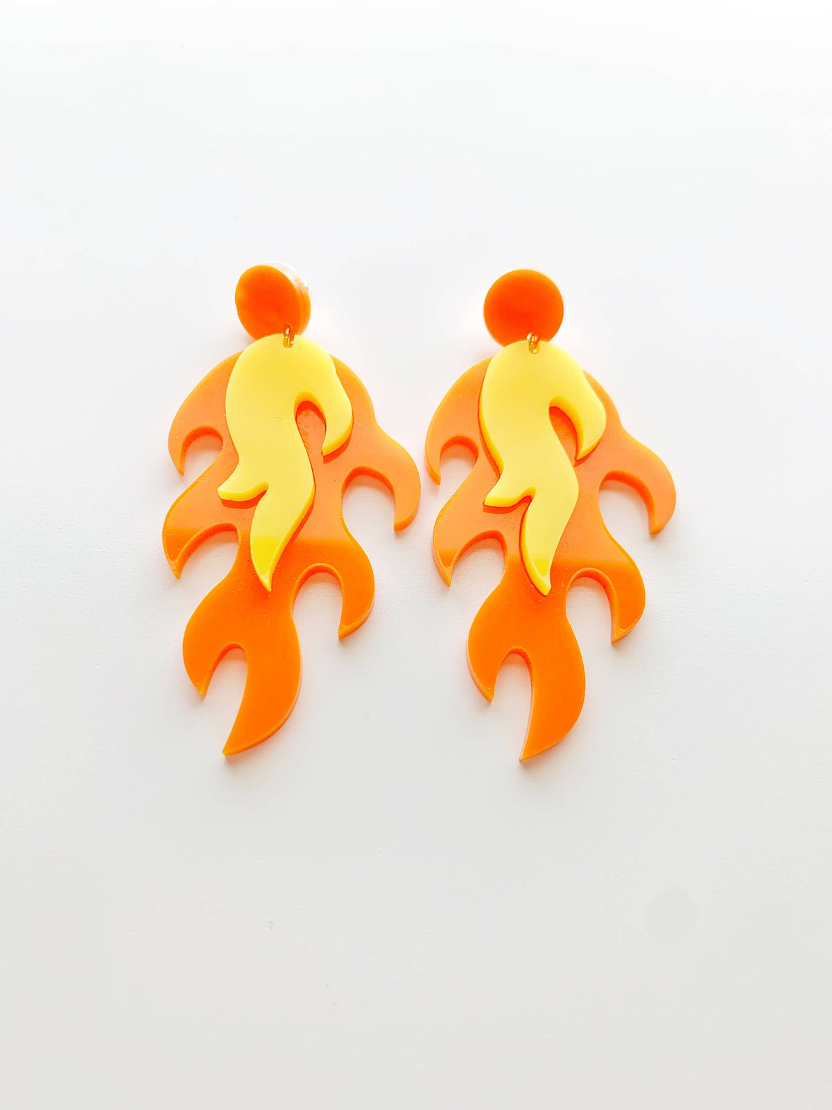 flame sculpted earrings