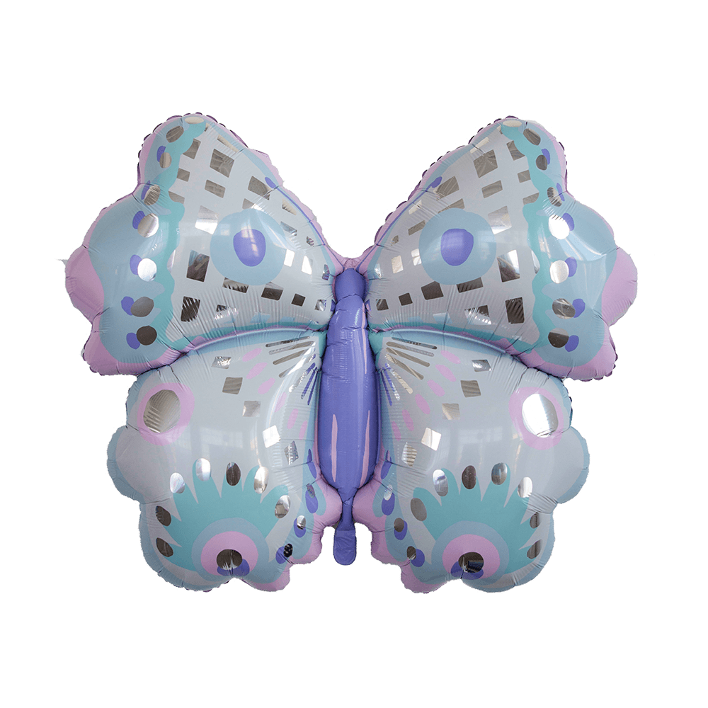 pastel butterfly shaped mylar balloon