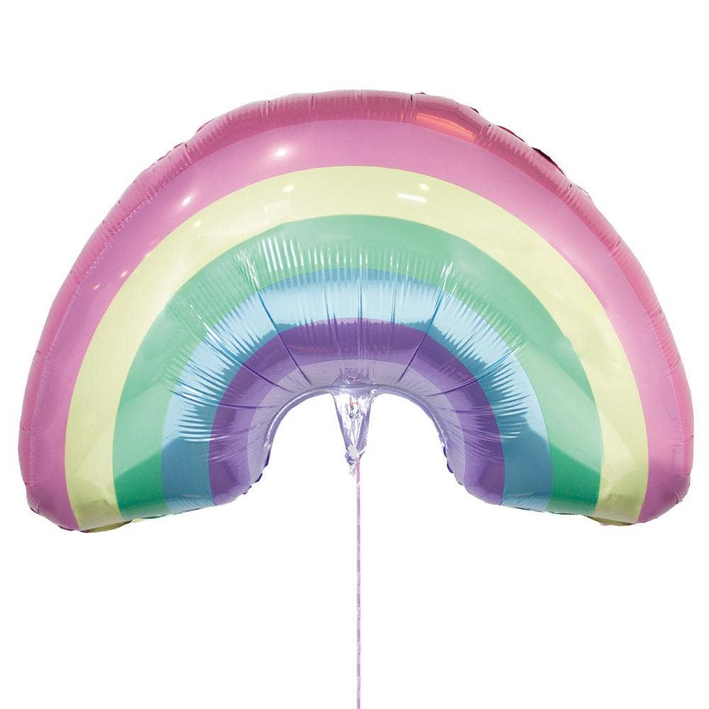 pastel rainbow mylar ballon